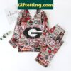 Georgia Bulldogs Proud Polyester Pajamas product image showing design and team colors