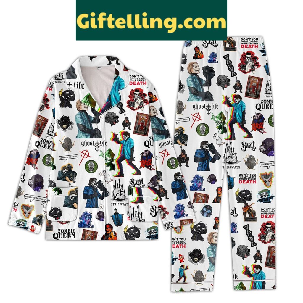 Ghost Life Zombie Queen Pajamas Set, women's zombie queen themed pajamas