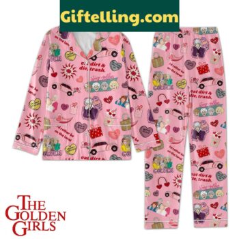 Golden Girl Golden Valentine Fan Polyester Pajamas Set, loungewear, pajamas