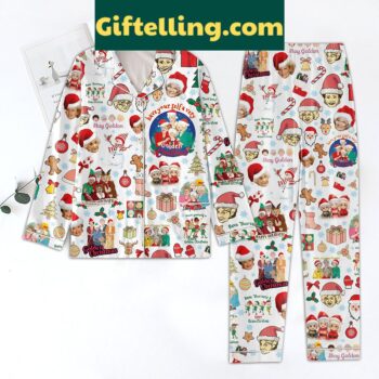 Golden Girls Christmas Pajamas Set product image showing design and team colors