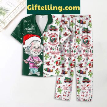 Grateful Dead Christmas Pajamas Set product image showing design and team colors