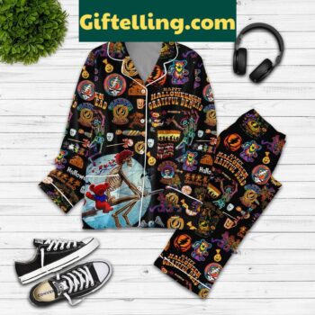 Grateful Dead Halloween Dancing Bear Polyester Pajama Set