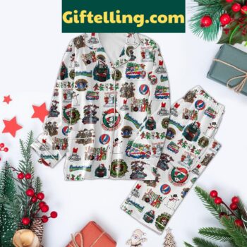 Grateful Dead Merry Christmas 2024 Polyester Pajamas Set