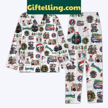 Grateful Dead Merry Christmas 2024 Polyester Pajamas Set