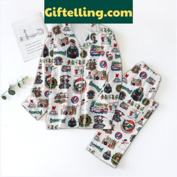 Grateful Dead Merry Christmas 2024 Polyester Pajamas Set