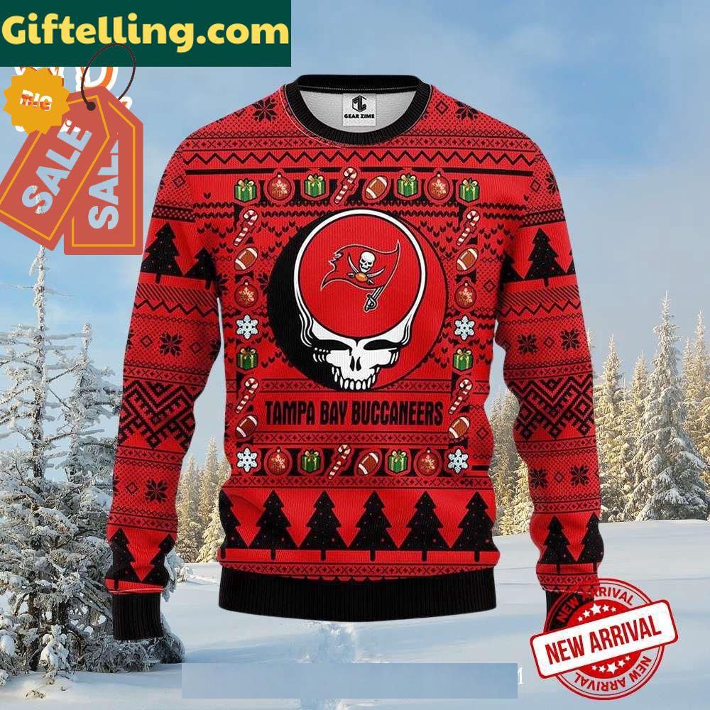 Grateful Dead Skull Tampa Bay Buccaneers Sweater