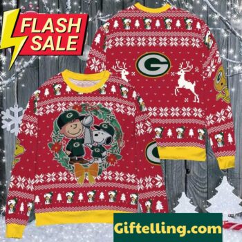 Green Bay Packers NFL Snoopy Charates Movies Ugly Christmas Sweater