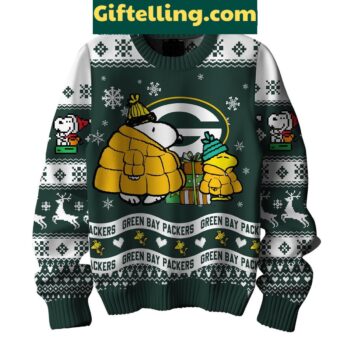 Green Bay Packers Peanuts Snoopy Christmas Gift Ugly Sweater image