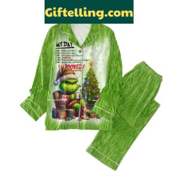 Grinch My Day Was Booked Christmas Polyester Pajamas Set