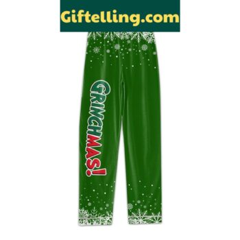 Grinch My Day Jazzercize I'm Booked Grinchmas Polyester Pajama Sets