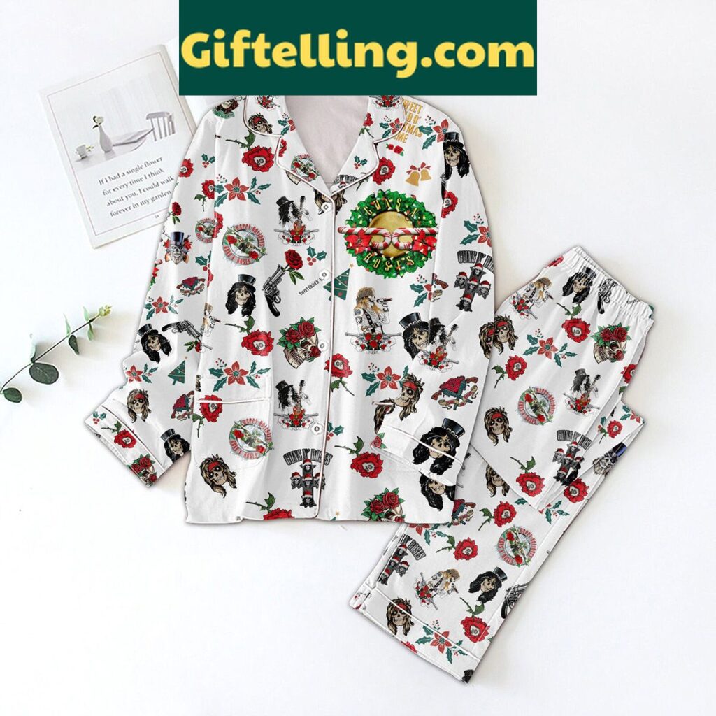 Guns N' Roses festive holiday pajamas set