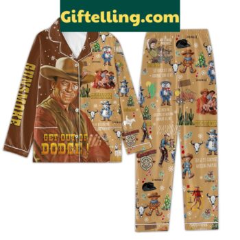 Gunsmoke Get Out Of Dodge Christmas Vacation Pajamas Set for women and men