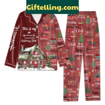 Hallmark Christmas Movies Watching Shirt Pajamas Set
