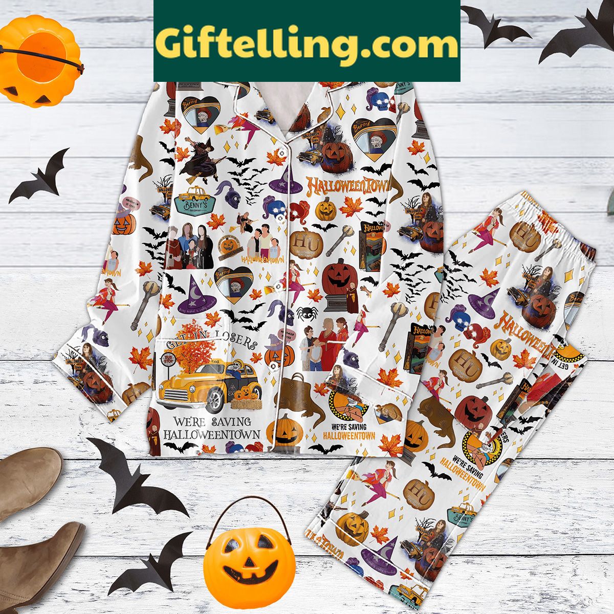 halloween-town-bennys-taxi-company-pajamas-set-for-the-whole-family-2 Halloween Town Benny's Taxi Company Pajamas Set