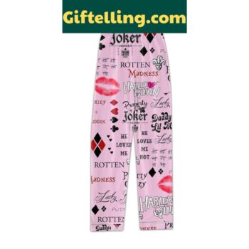 Harley Quinn Joker He Loves Me Not Polyester Pajamas Set