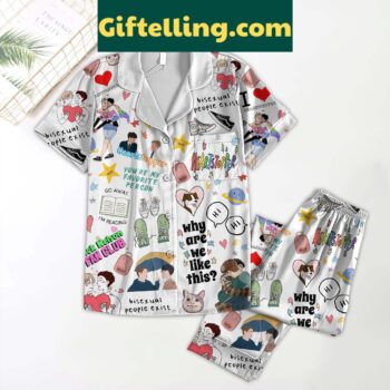 Heartstopper You're My Favorite Person Pajamas Set in soft fabric with vibrant design