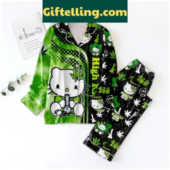 Hello Kitty High Kitty Pajamas Set for women - front view