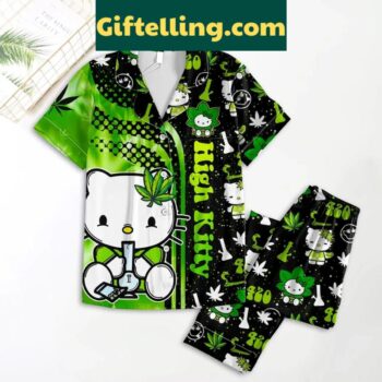 Hello Kitty High Kitty Pajamas Set for women - front view