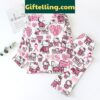 Hello Kitty pink breast cancer awareness pajamas set for women