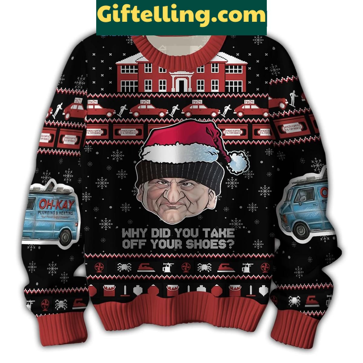 Home Alone Why Are You Dresses Like A Chicken Funny Ugly Sweater Home Alone Why Are You Dressed Like a Chicken funny ugly sweater