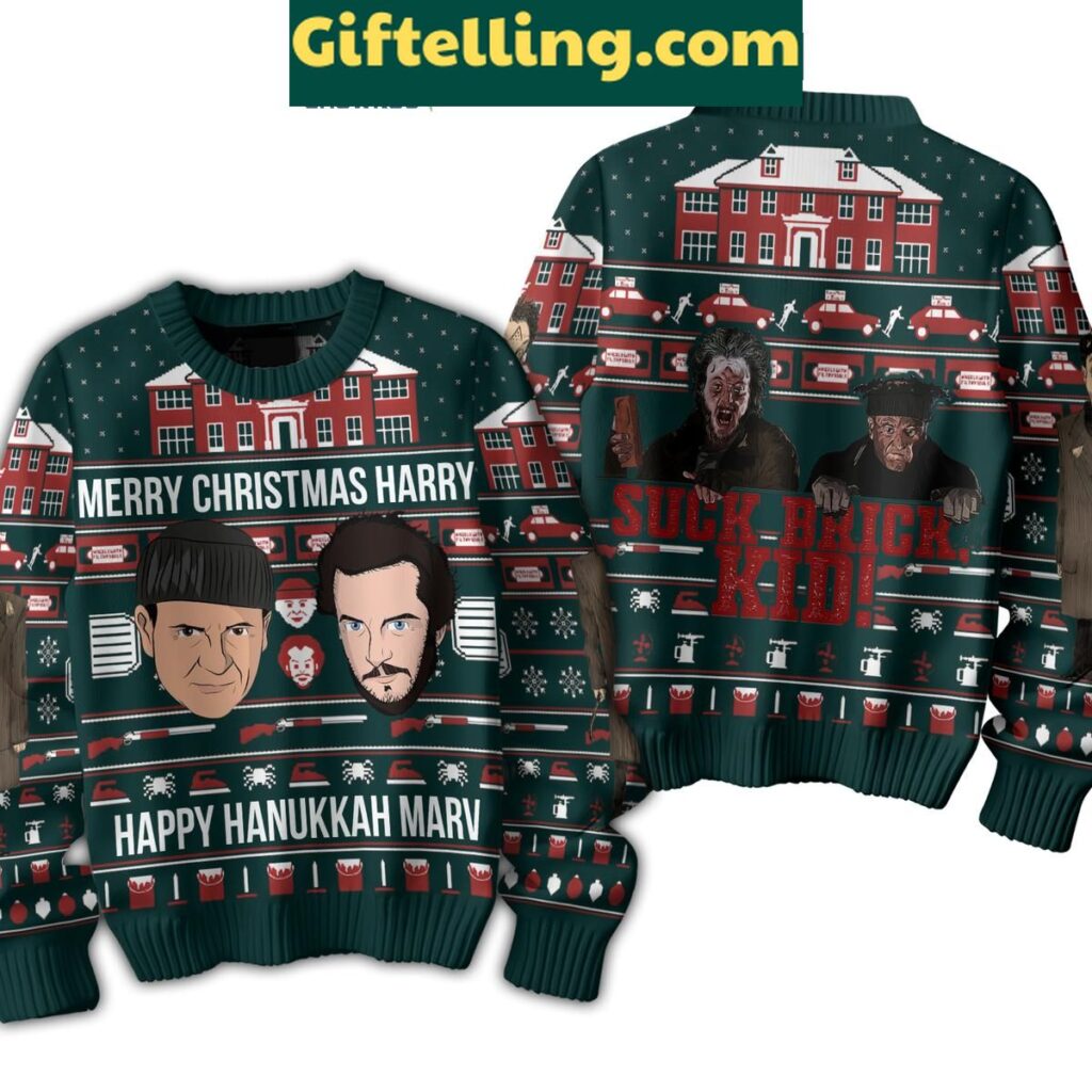 Home Alone Happy Hanukkah Marv Ugly Sweater