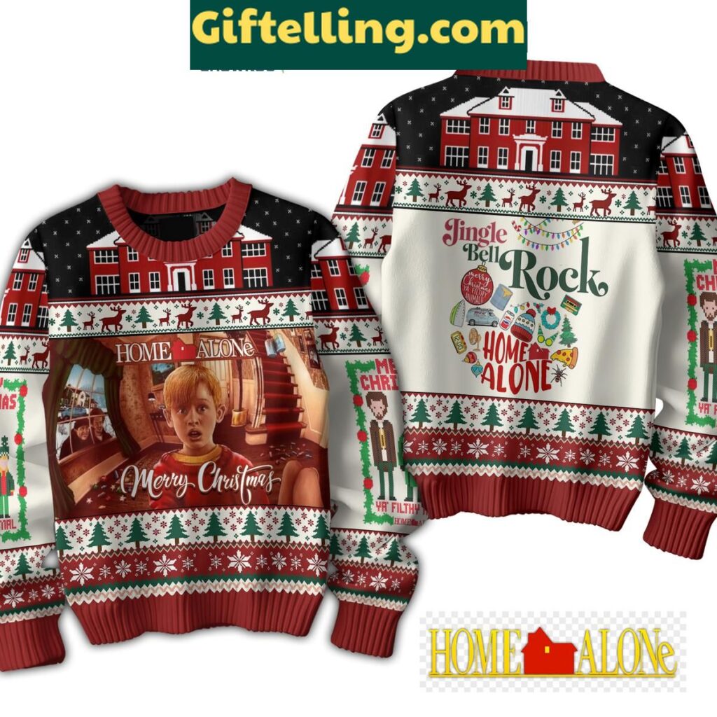 Home Alone Jingle Bell Rock ugly Christmas sweater