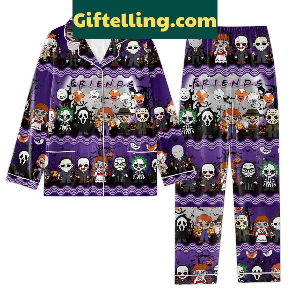 horror-movies-friends-halloween-pajamas-set-get-ready-for-spooky-nights-2 Horror Movies Friends Halloween Pajamas Set