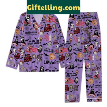 Horror Movies Junkie Call Me Do You Like Scary Movies Pajamas Set