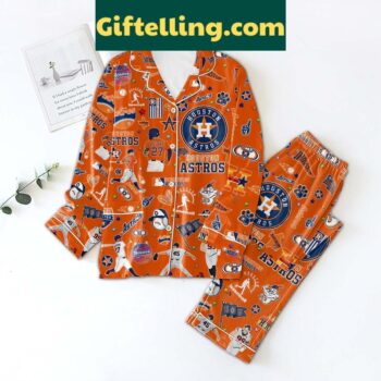 Houston Astros baseball team pajamas set for men and women