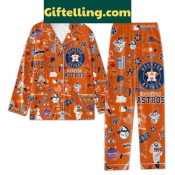 Houston Astros baseball team pajamas set for men and women