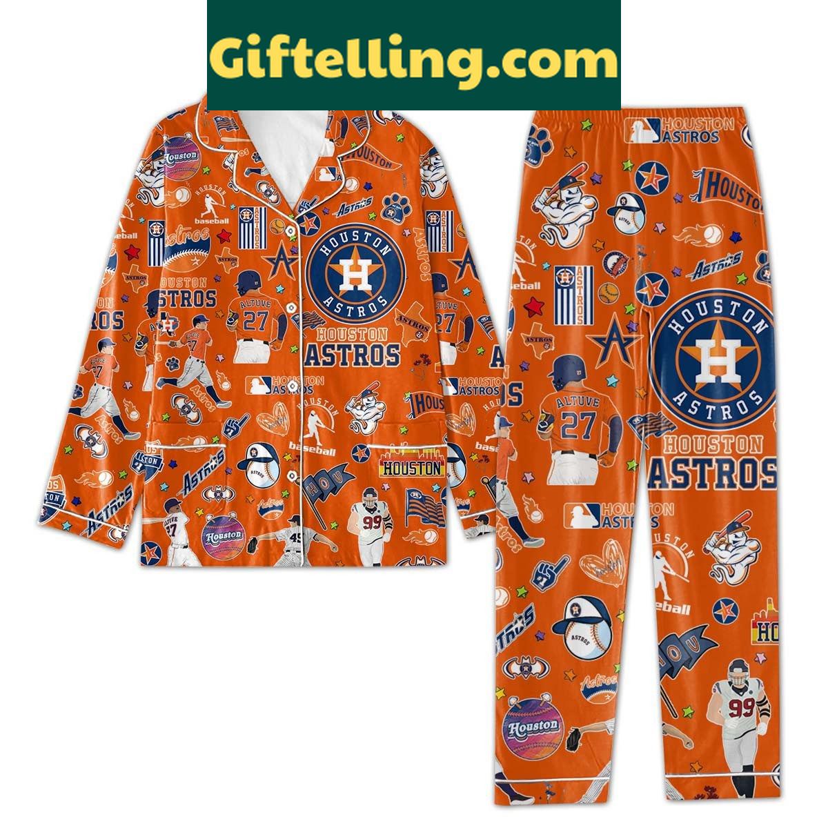 houston-astros-baseball-new-styles-pajamas-set-cozy-sleepwear-for-fans-2 Houston Astros baseball team pajamas set for men and women