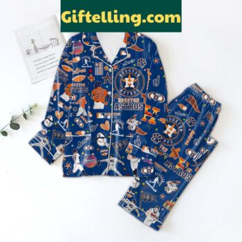 Houston Astros Ready 2 Reign Blue Pajamas Set