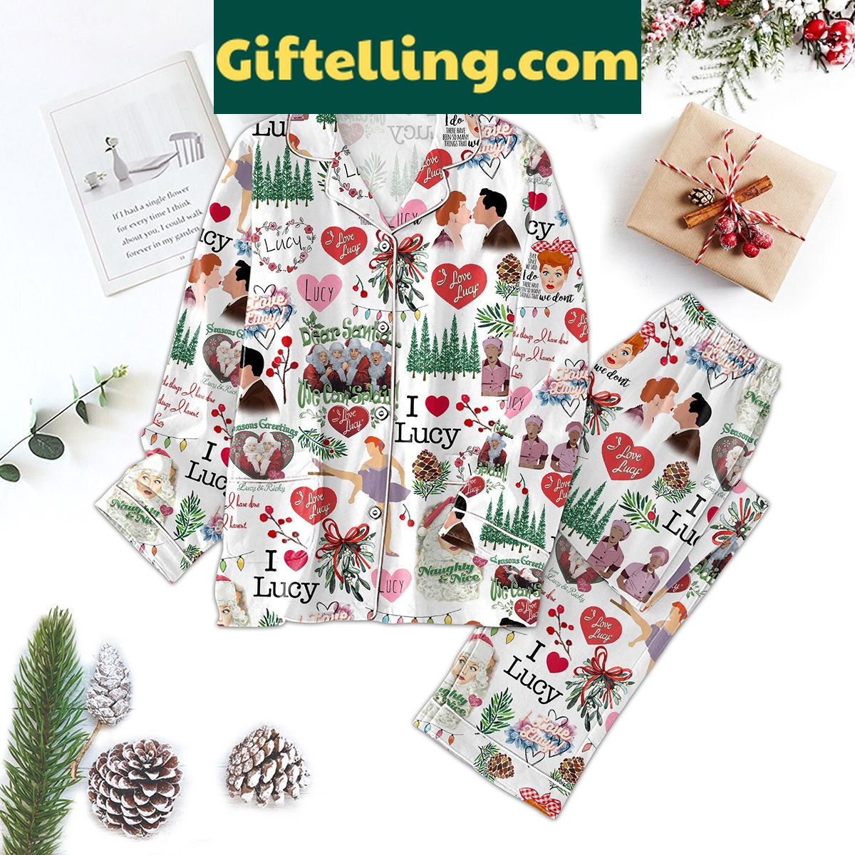 i-love-lucy-dear-santa-we-can-splain-womens-pajamas-set-giftelling-exclusive-1 I Love Lucy Dear Santa We Can Splain Women's Pajamas Set