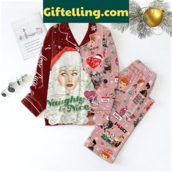 I Love Lucy Naughty And Nice Pajamas Set for women