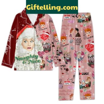 I Love Lucy Naughty And Nice Pajamas Set for women