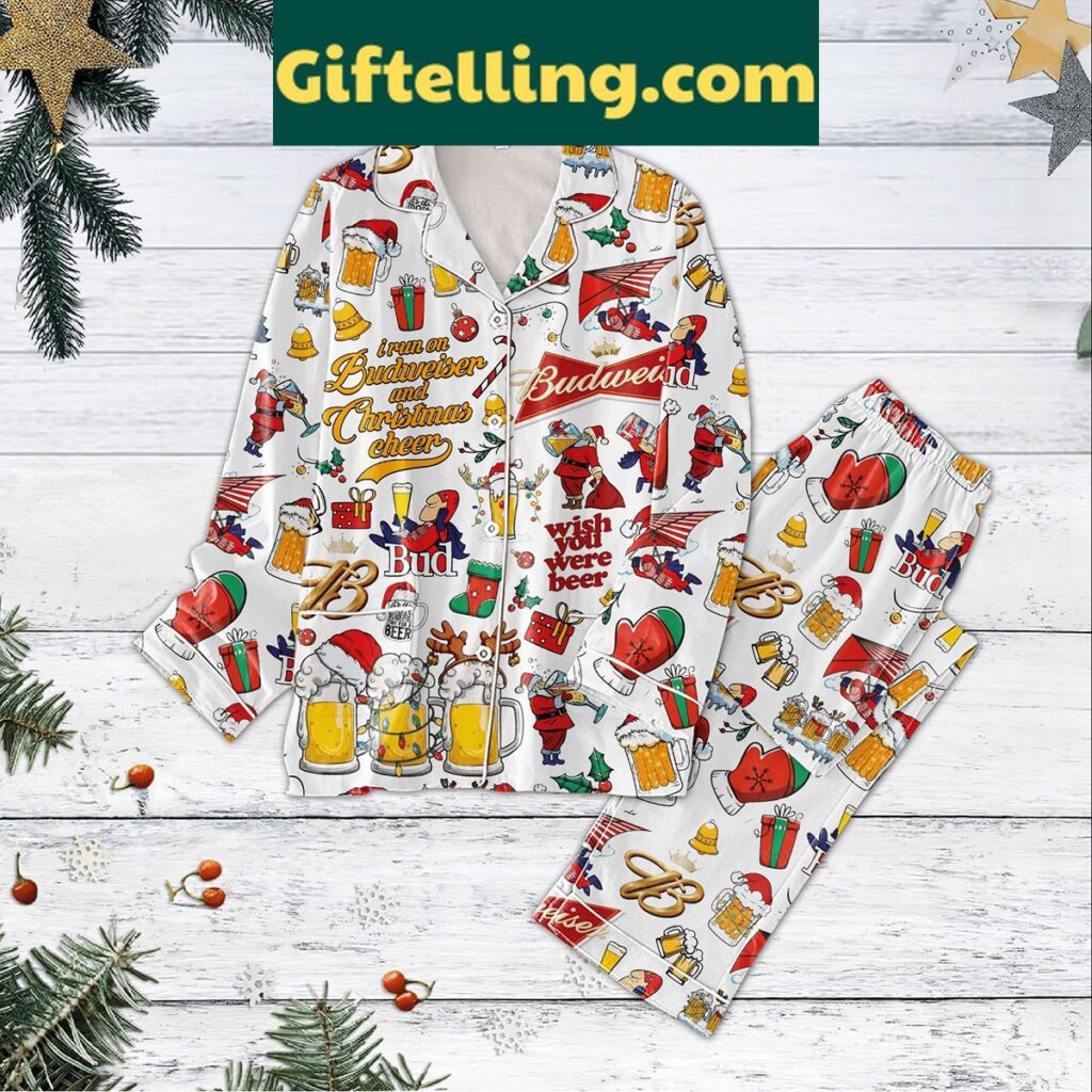I Run On Budweiser And Christmas Cheer Pajamas Set