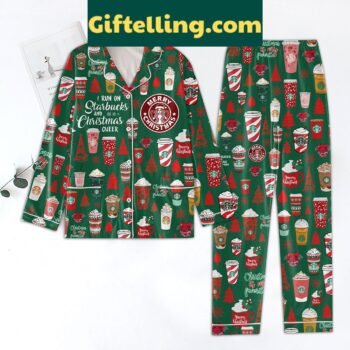 I Run On Starbucks And Christmas Cheer Pajamas Set