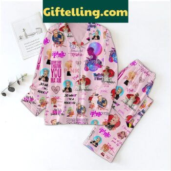 Pink I'm A Rockstar Summer Carnival 2023 Pajamas Set