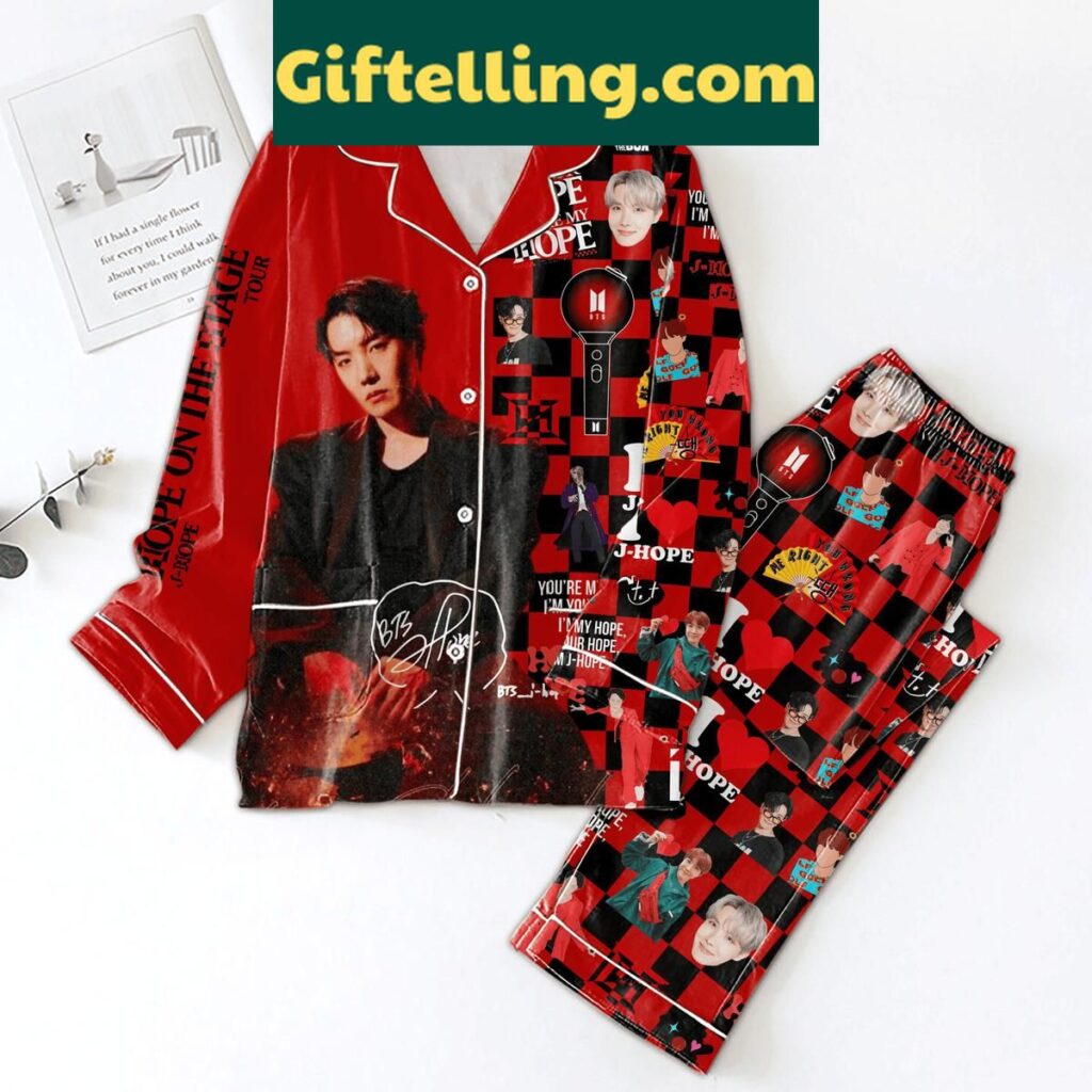 J Hope On The Stage Tour Pajamas Set for women and men