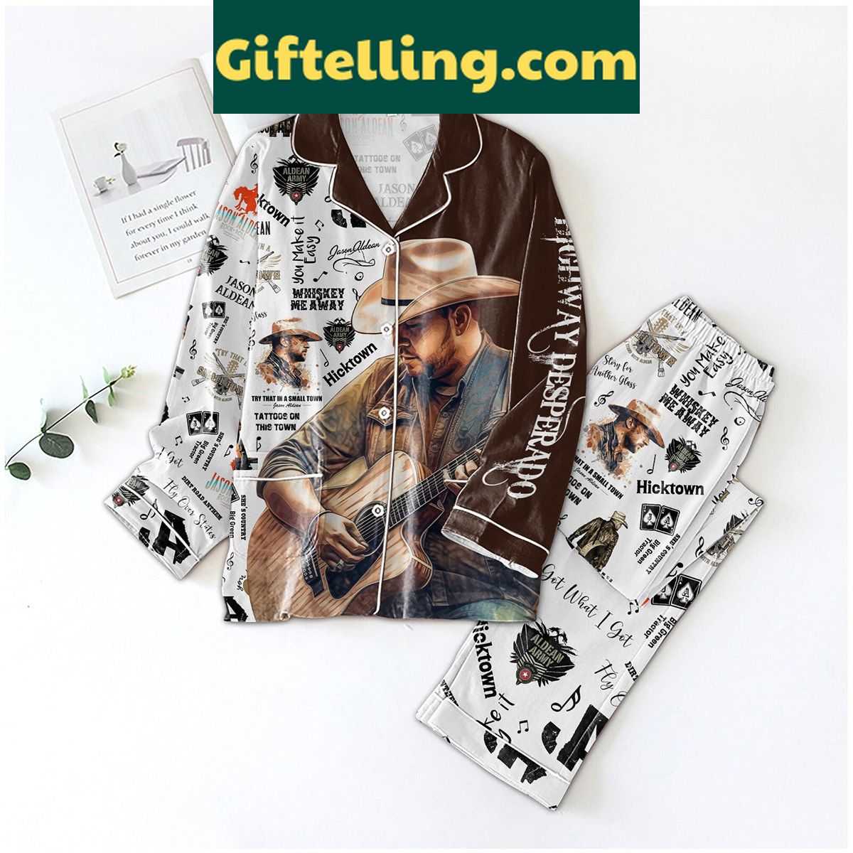 jason-aldean-highway-desperado-tour-pajamas-comfy-country-music-loungewear-1 Jason Aldean Highway Desperado Tour You Make It Easy Pajamas set