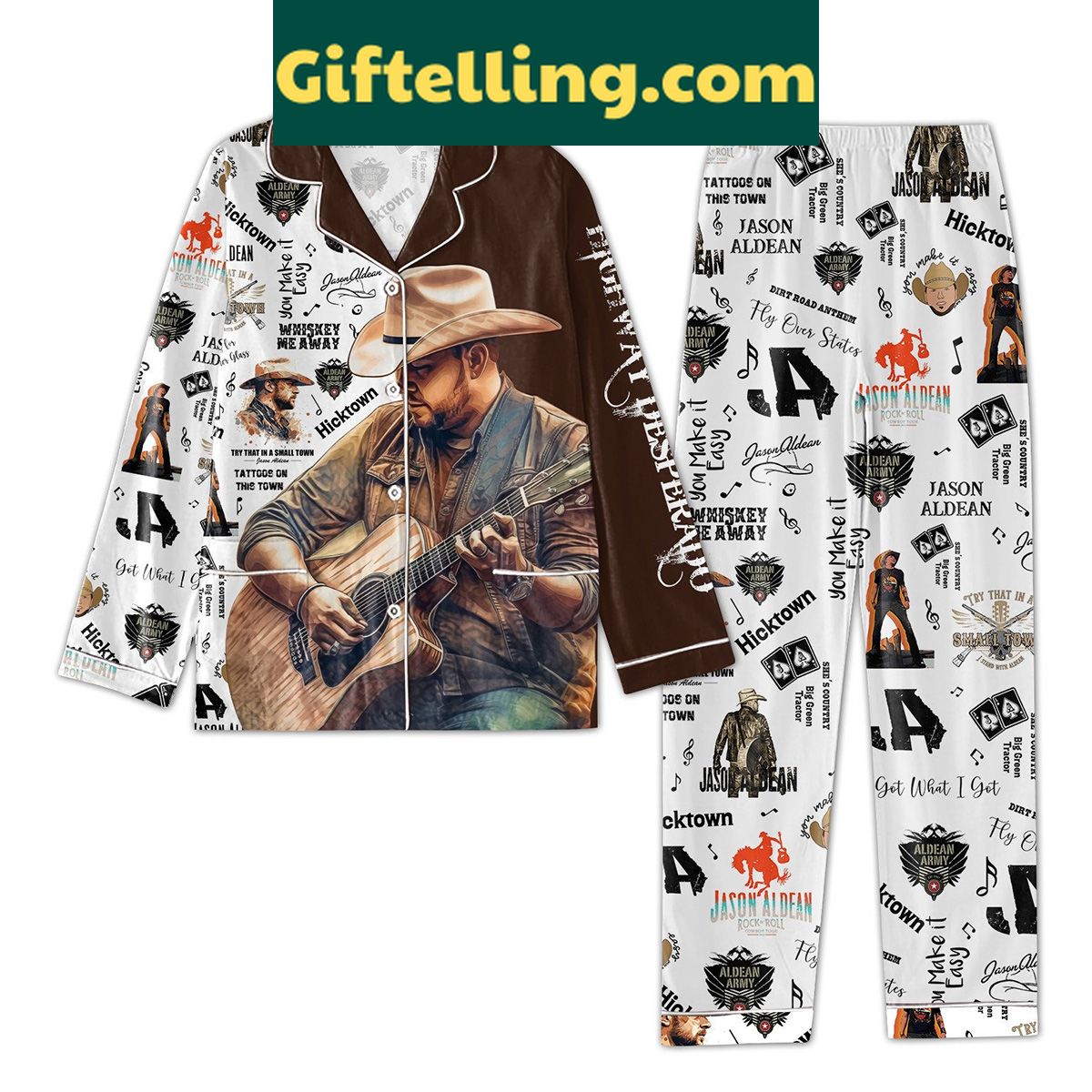 jason-aldean-highway-desperado-tour-pajamas-comfy-country-music-loungewear-2 Jason Aldean Highway Desperado Tour You Make It Easy Pajamas set