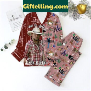 Jason Aldean I Want For Christmas Pajamas Set, festive country-inspired loungewear
