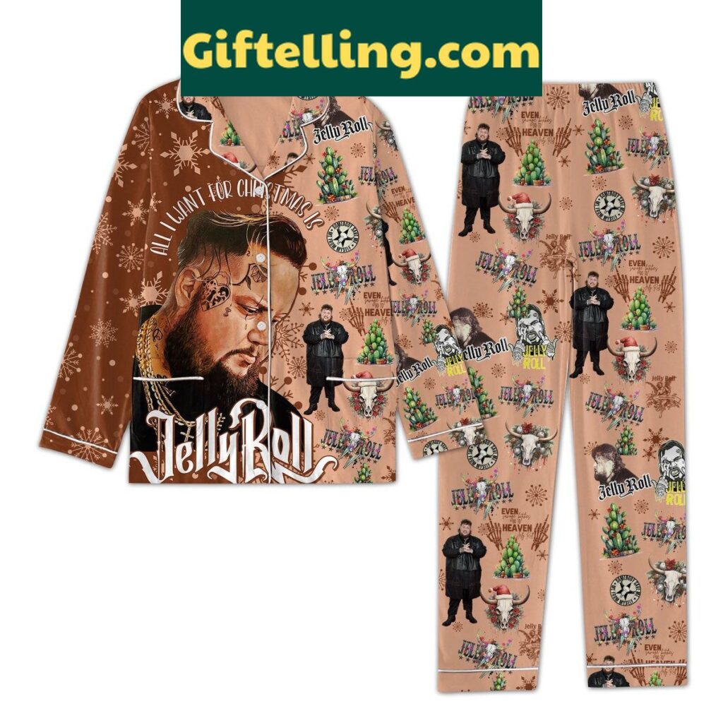 Jelly Roll All I Want For Christmas Pajamas Set