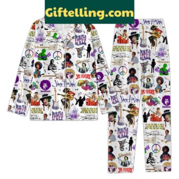 Jimi Hendrix The Power Of Love Polyester Pajamas Set