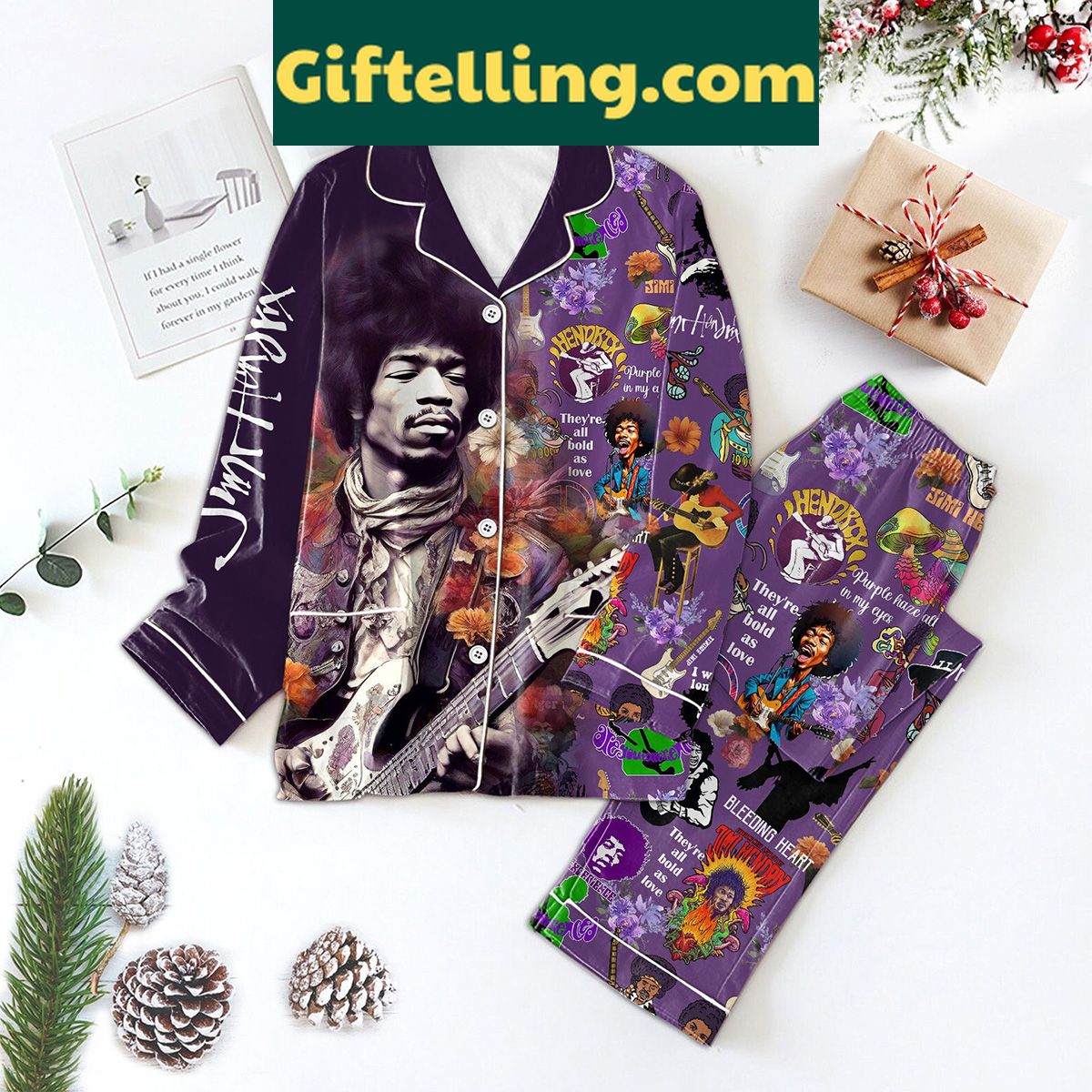 jimi-hendrix-theyre-all-bold-as-love-polyester-pajamas-set-1 Jimi Hendrix They re All product image showing design and team colors