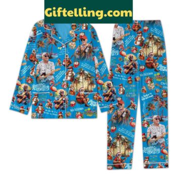 Jimmy Buffett A Sailor's Christmas Pajamas Set, featuring a tropical holiday design