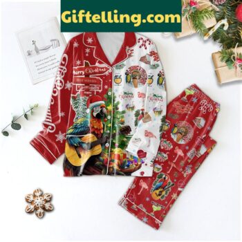Jimmy Buffett Christmas Polyester Pajamas Set