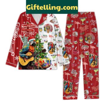 Jimmy Buffett Christmas Polyester Pajamas Set