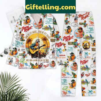 Jimmy Buffett's Some Of It's Magic Some Of It's Tragic Polyester Pajamas Set