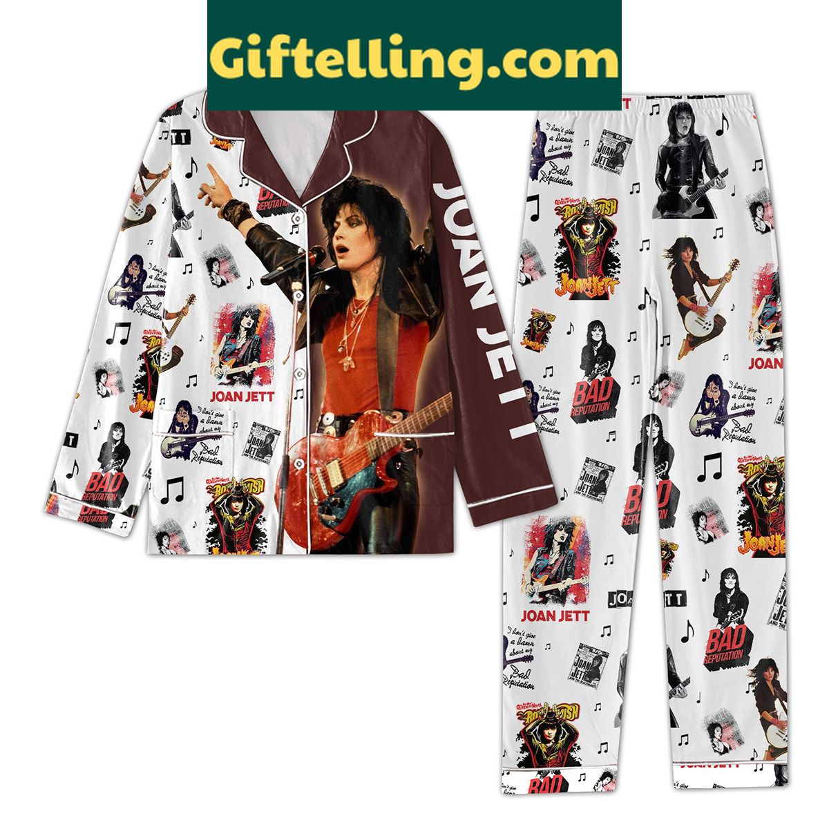 joan-jett-bad-reputation-polyester-pajamas-set-rock-n-roll-sleepwear-1 Joan Jett Bad Reputation Polyester Pajamas Set